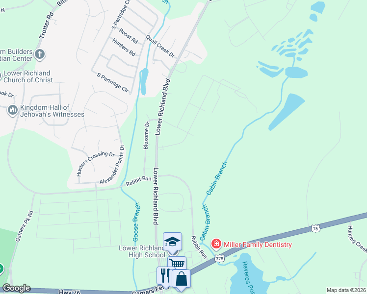 map of restaurants, bars, coffee shops, grocery stores, and more near 2503 Lower Richland Boulevard in Hopkins