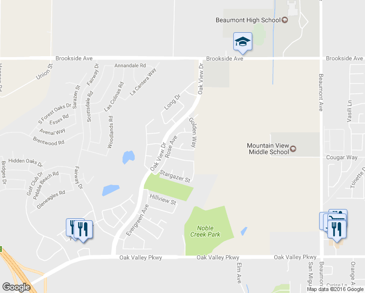 map of restaurants, bars, coffee shops, grocery stores, and more near 728 Indigo Street in Beaumont