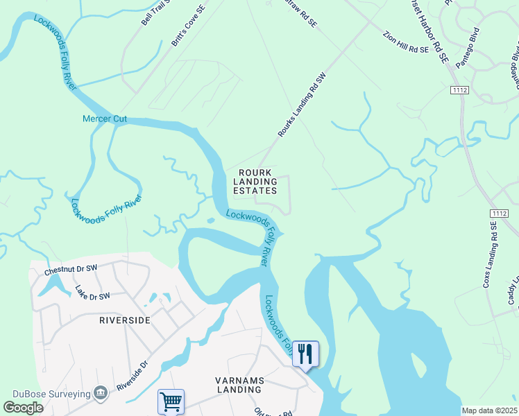 map of restaurants, bars, coffee shops, grocery stores, and more near 446 Hamilton Drive Southeast in Bolivia