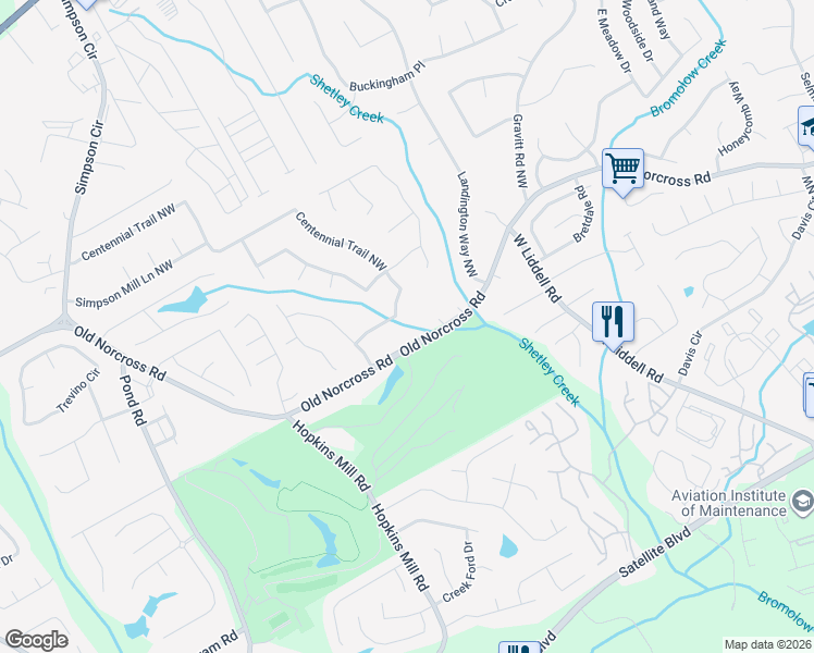 map of restaurants, bars, coffee shops, grocery stores, and more near 4358 Centennial Trail Northwest in Duluth