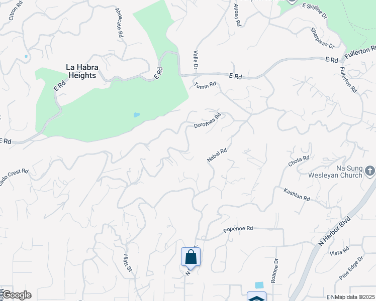 map of restaurants, bars, coffee shops, grocery stores, and more near 506 Dorothea Road in La Habra Heights