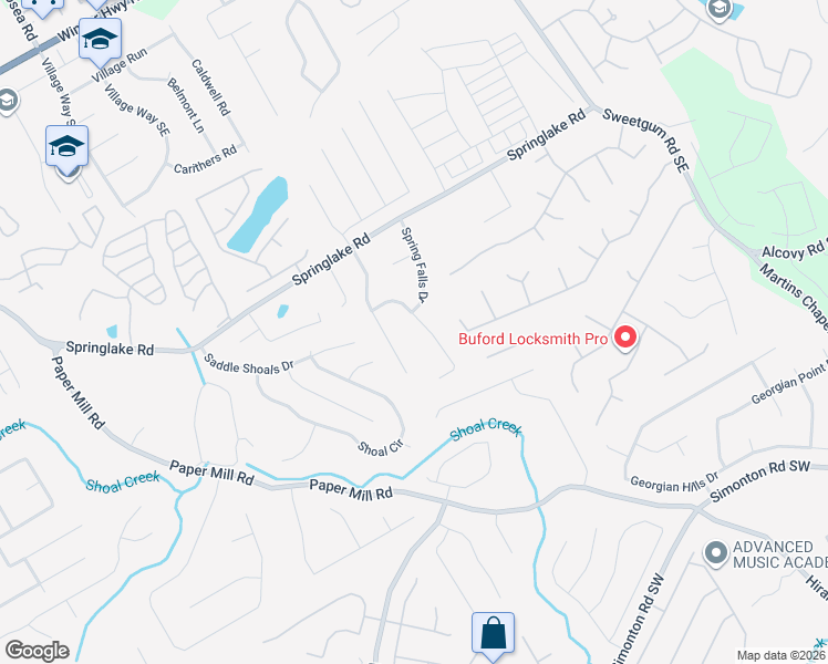 map of restaurants, bars, coffee shops, grocery stores, and more near 715 Josh Lane in Lawrenceville