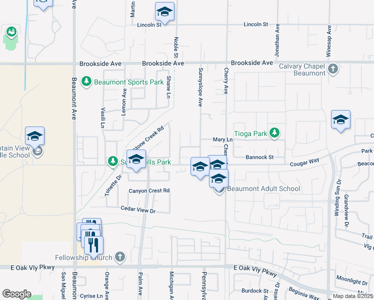 map of restaurants, bars, coffee shops, grocery stores, and more near 1123 Brown Bear Trail in Beaumont