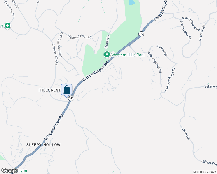 map of restaurants, bars, coffee shops, grocery stores, and more near 1675 Mountain View Lane in Chino Hills