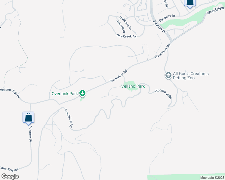 map of restaurants, bars, coffee shops, grocery stores, and more near 16401 Aviano Lane in Chino Hills