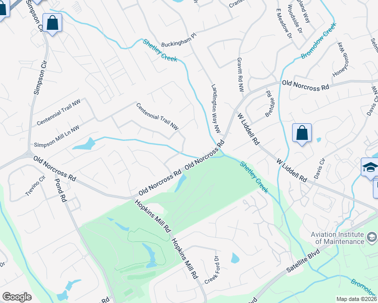 map of restaurants, bars, coffee shops, grocery stores, and more near 4358 Centennial Trail Northwest in Duluth