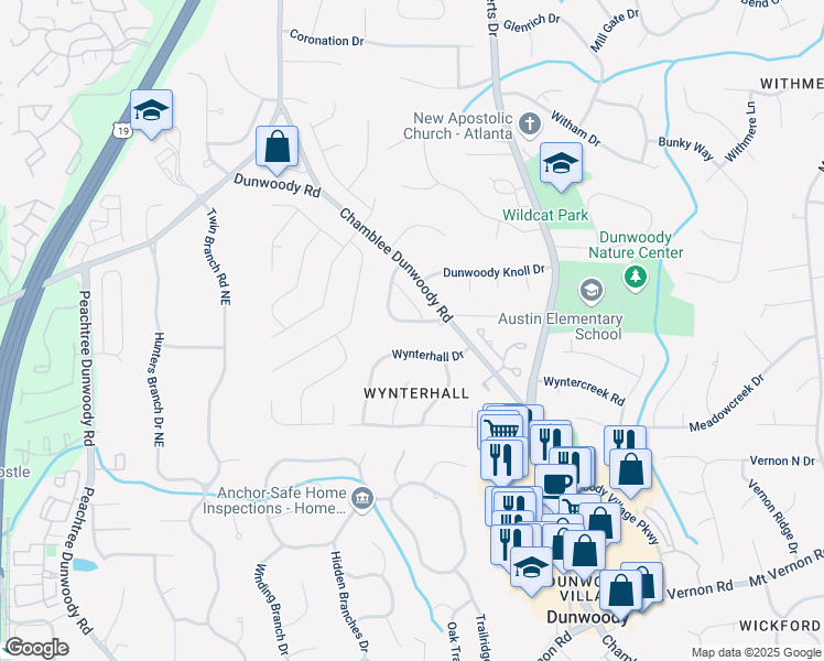 map of restaurants, bars, coffee shops, grocery stores, and more near 5334 Harris Circle in Atlanta