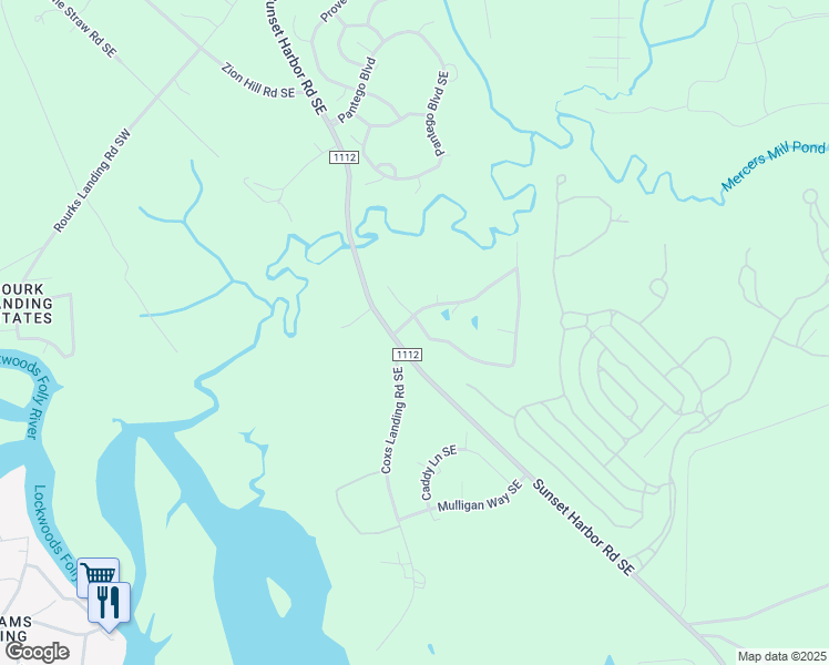 map of restaurants, bars, coffee shops, grocery stores, and more near 1030 Cypress Lakes Circle Southeast in Bolivia