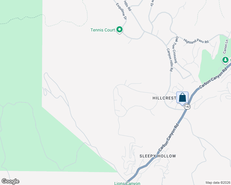 map of restaurants, bars, coffee shops, grocery stores, and more near 16389 Viewcrest Road in Chino Hills