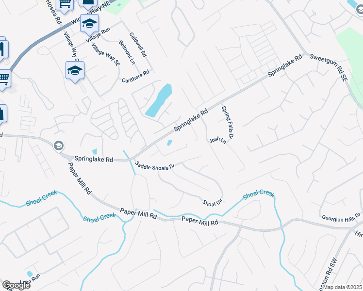map of restaurants, bars, coffee shops, grocery stores, and more near 480 Radio Court in Lawrenceville