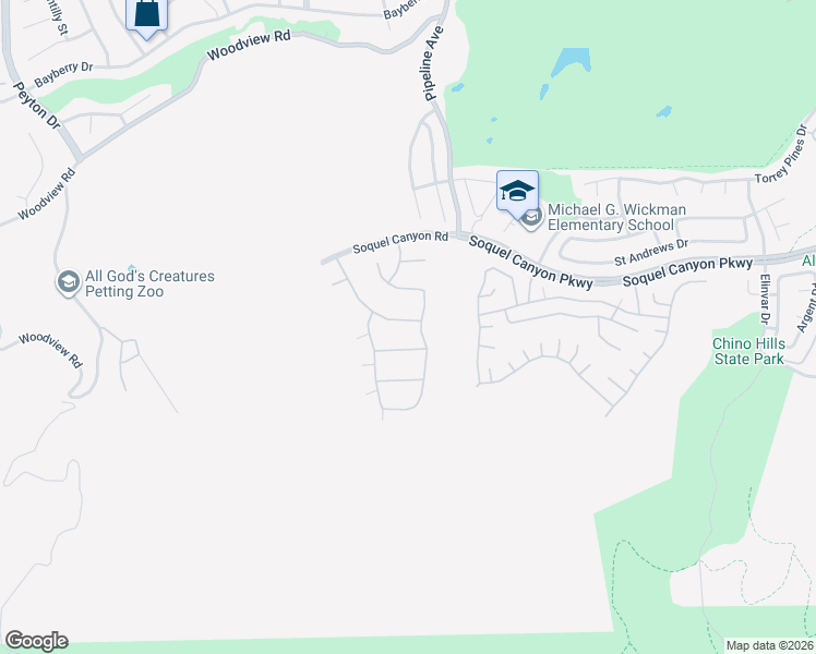 map of restaurants, bars, coffee shops, grocery stores, and more near 4039 Golden Terrace Lane in Chino Hills