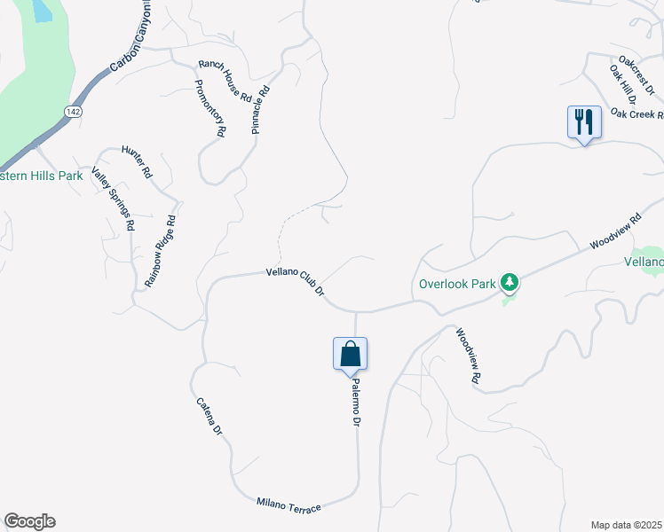 map of restaurants, bars, coffee shops, grocery stores, and more near in Chino Hills