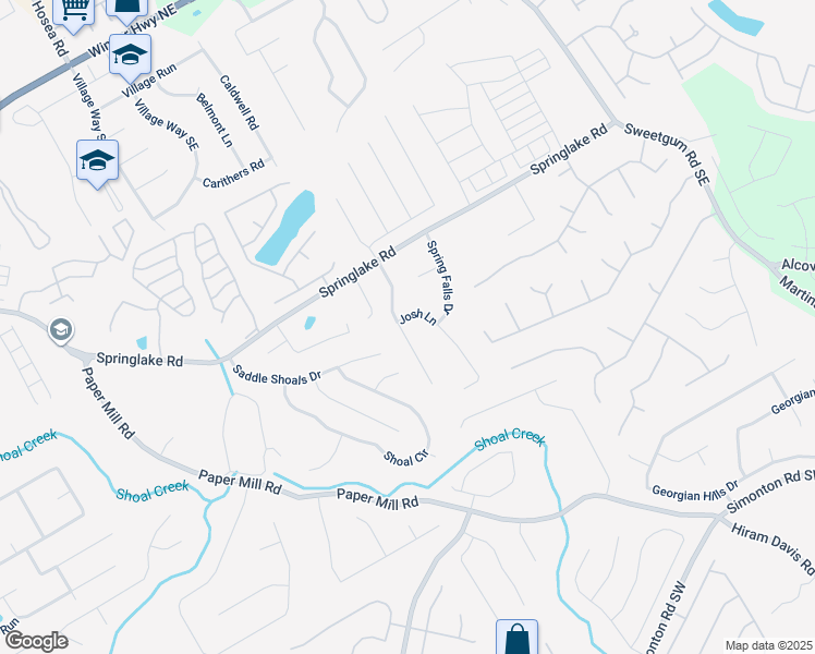 map of restaurants, bars, coffee shops, grocery stores, and more near 410 Ashland Manor Drive in Lawrenceville