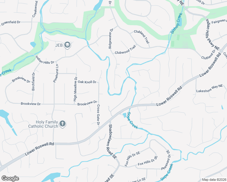 map of restaurants, bars, coffee shops, grocery stores, and more near 331 Ridgewater Drive in Marietta