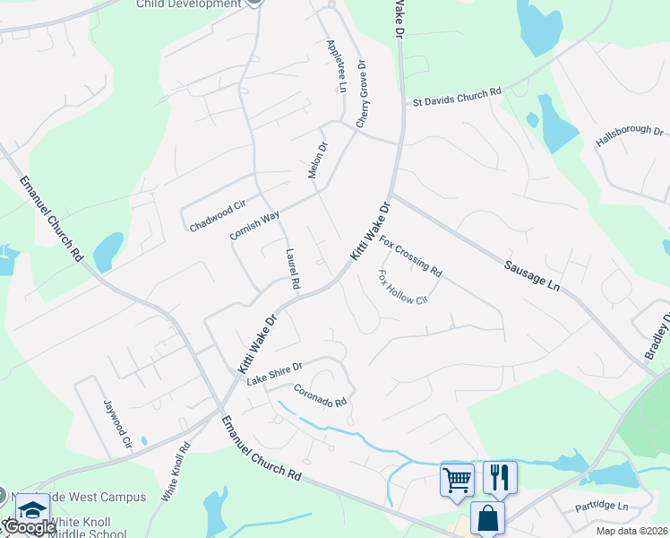 map of restaurants, bars, coffee shops, grocery stores, and more near 454 Kitti Wake Drive in West Columbia