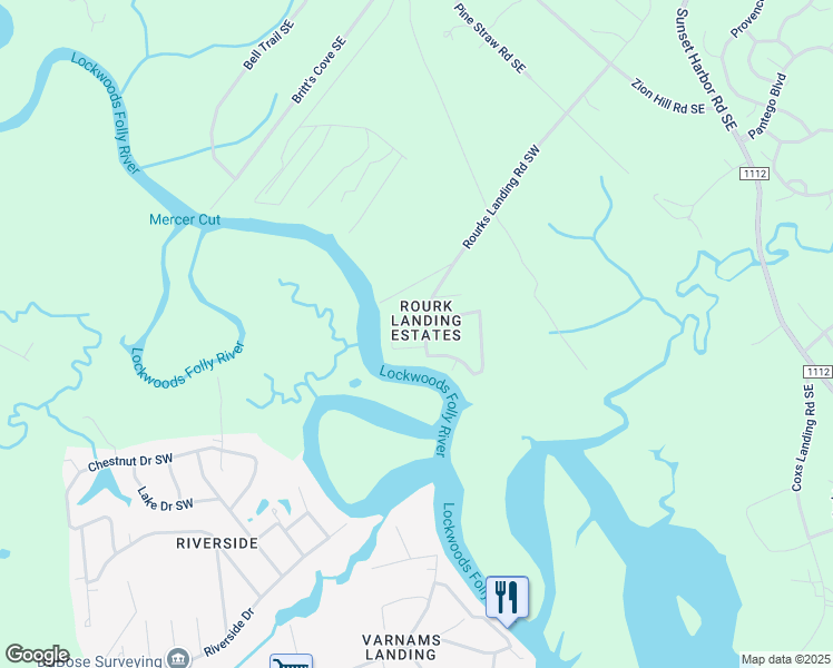 map of restaurants, bars, coffee shops, grocery stores, and more near 292 Rourks Landing Road Southwest in Bolivia