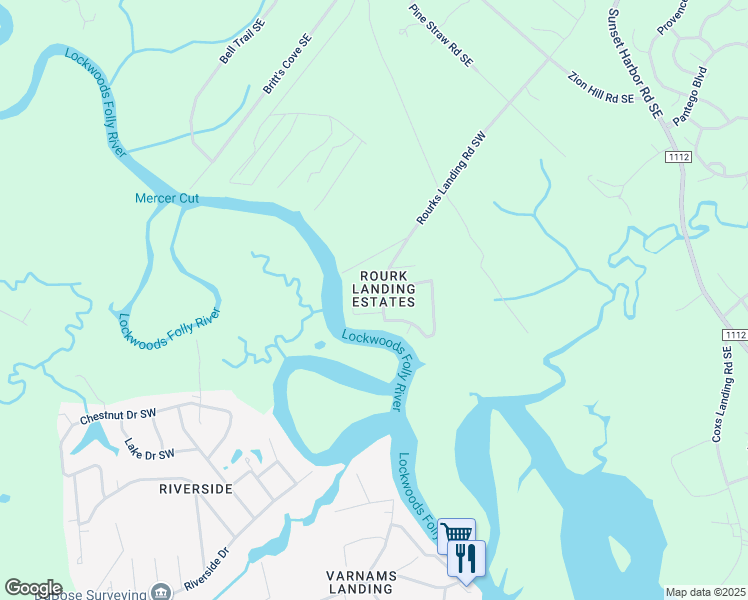 map of restaurants, bars, coffee shops, grocery stores, and more near 292 Rourks Landing Road Southwest in Bolivia