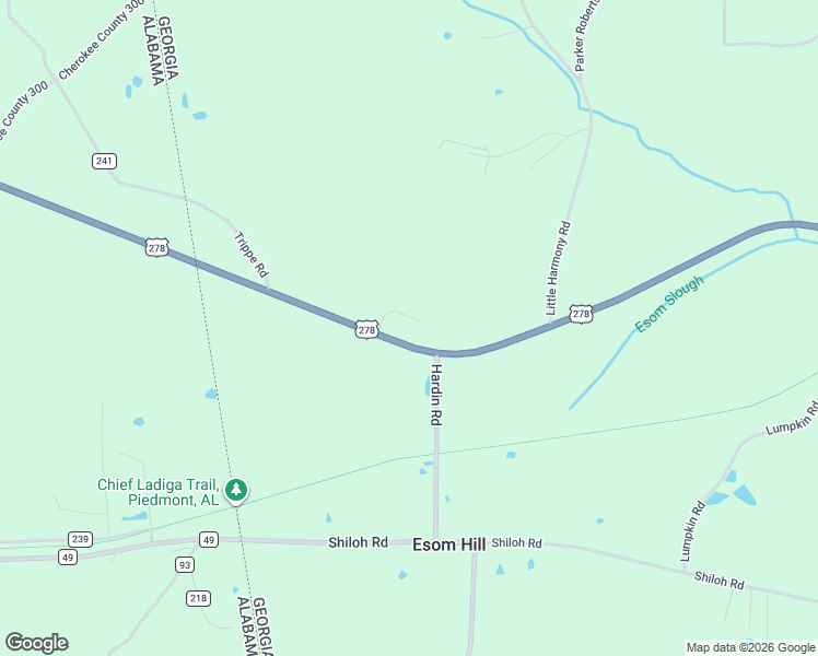 map of restaurants, bars, coffee shops, grocery stores, and more near 74 Hulsey Road in Cedartown