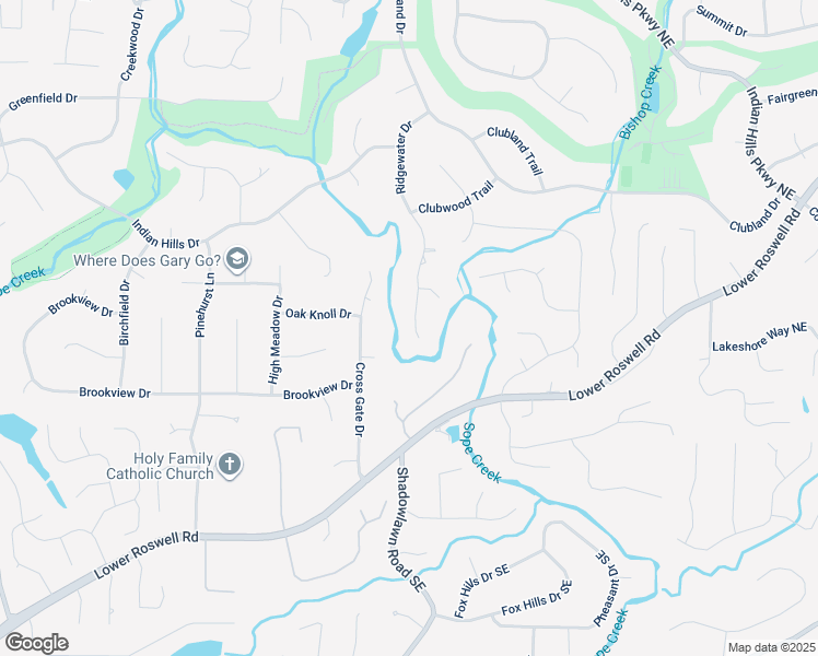 map of restaurants, bars, coffee shops, grocery stores, and more near 351 Ridgewater Drive in Marietta