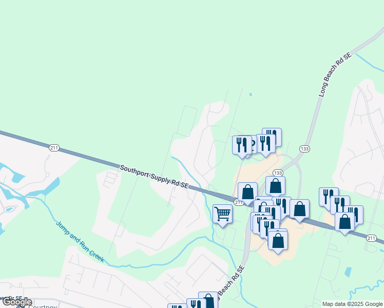 map of restaurants, bars, coffee shops, grocery stores, and more near 4773 Oakview Dr in Southport