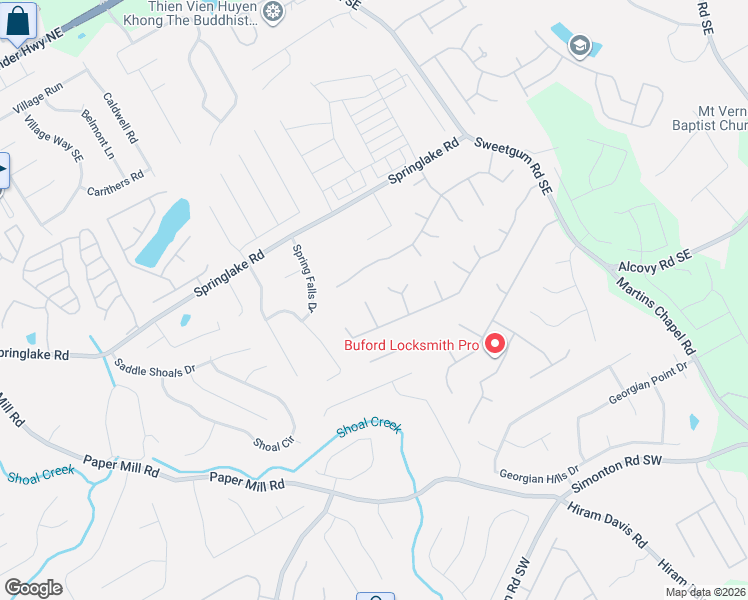 map of restaurants, bars, coffee shops, grocery stores, and more near 400 Martin Glen Way in Lawrenceville