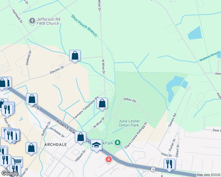 map of restaurants, bars, coffee shops, grocery stores, and more near 31 Dillon Trace Street in Sumter
