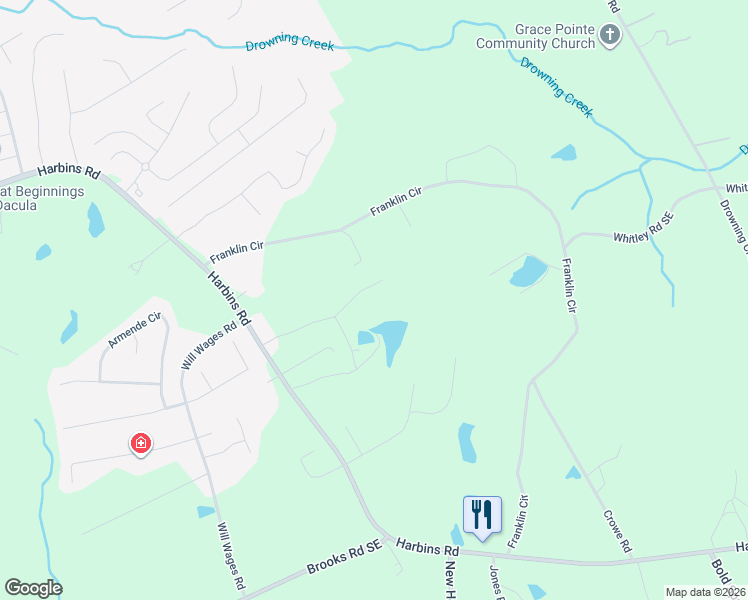 map of restaurants, bars, coffee shops, grocery stores, and more near 2795 Jona Trail in Dacula