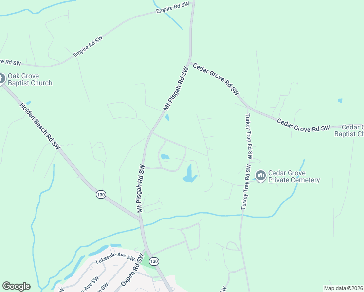 map of restaurants, bars, coffee shops, grocery stores, and more near Wood Duck Street Southwest in Brunswick County