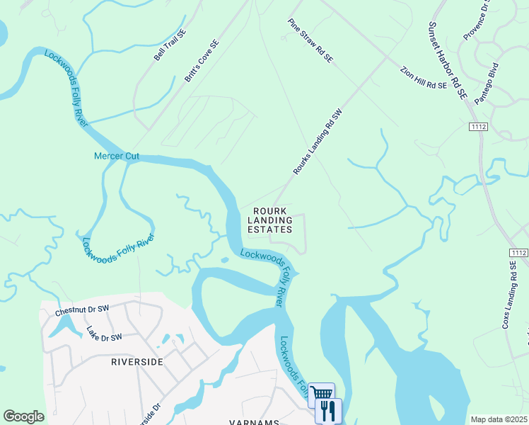 map of restaurants, bars, coffee shops, grocery stores, and more near 304 Rourks Landing Road Southwest in Bolivia