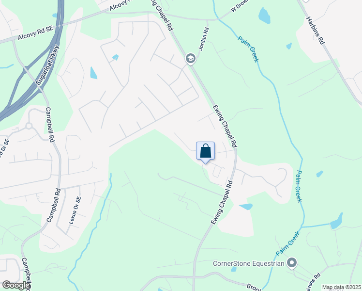map of restaurants, bars, coffee shops, grocery stores, and more near 1985 Chapel Estates Lane Southeast in Dacula