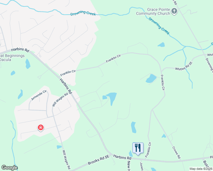 map of restaurants, bars, coffee shops, grocery stores, and more near 2795 Jona Trail in Dacula