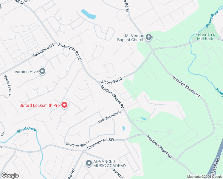 map of restaurants, bars, coffee shops, grocery stores, and more near 553 Martins Chapel Road in Lawrenceville