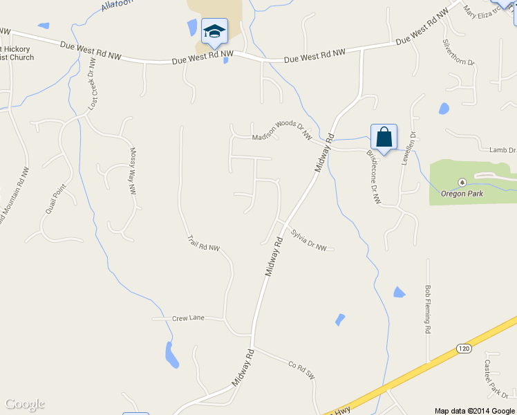 map of restaurants, bars, coffee shops, grocery stores, and more near 312 Mayes Farm Trail in Marietta