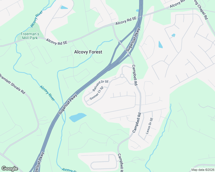map of restaurants, bars, coffee shops, grocery stores, and more near 1618 Sooner Court Southeast in Lawrenceville