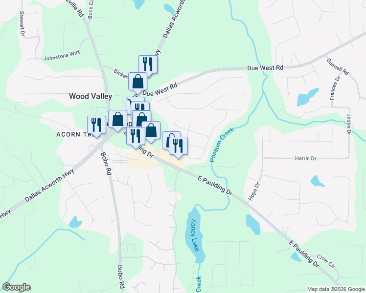 map of restaurants, bars, coffee shops, grocery stores, and more near 411 Cedar Bay Circle in Dallas