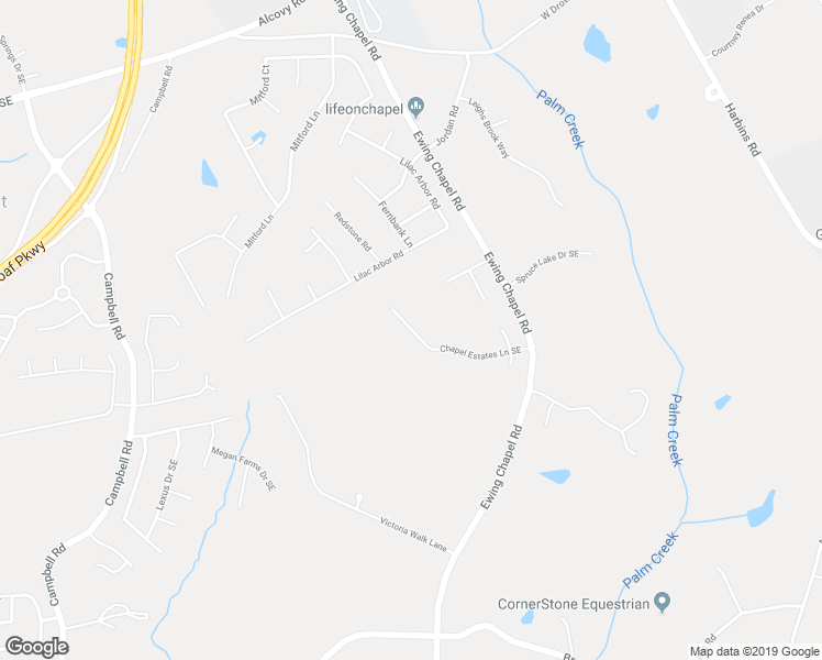 map of restaurants, bars, coffee shops, grocery stores, and more near 1985 Chapel Estates Lane Southeast in Dacula