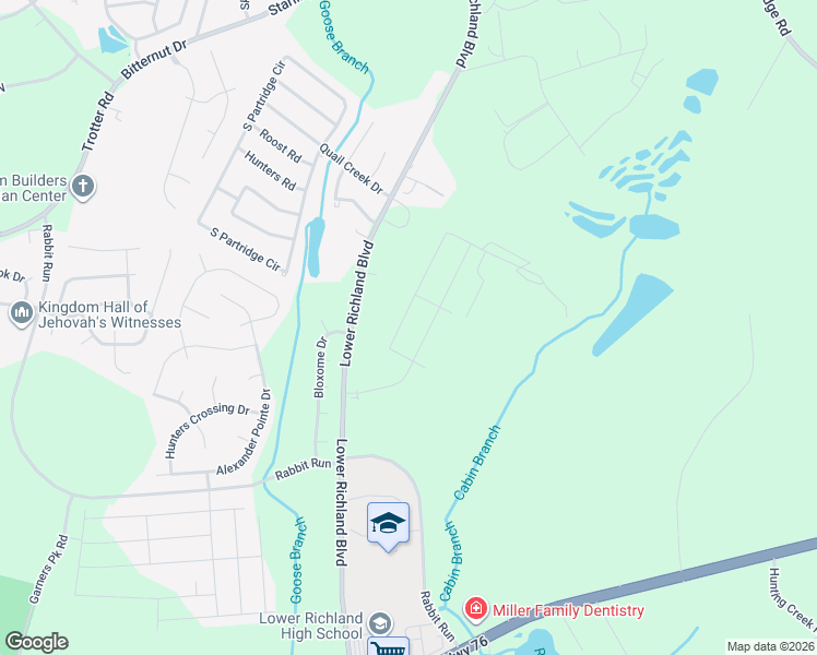 map of restaurants, bars, coffee shops, grocery stores, and more near 2501 Lower Richland Boulevard in Richland