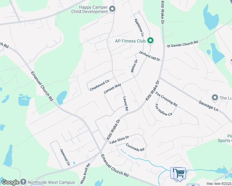 map of restaurants, bars, coffee shops, grocery stores, and more near 108 Barrister Court in Lexington
