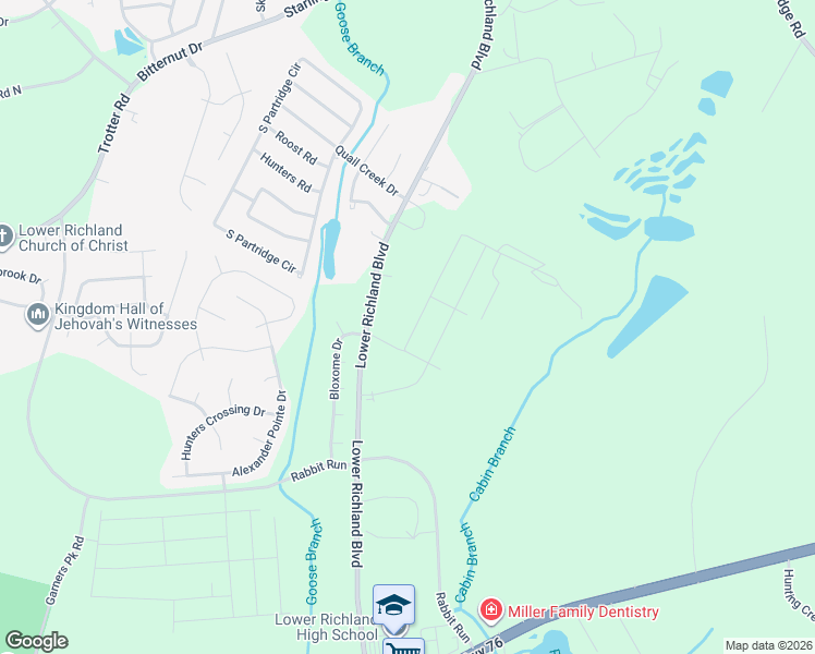 map of restaurants, bars, coffee shops, grocery stores, and more near 2501 Lower Richland Boulevard in Richland