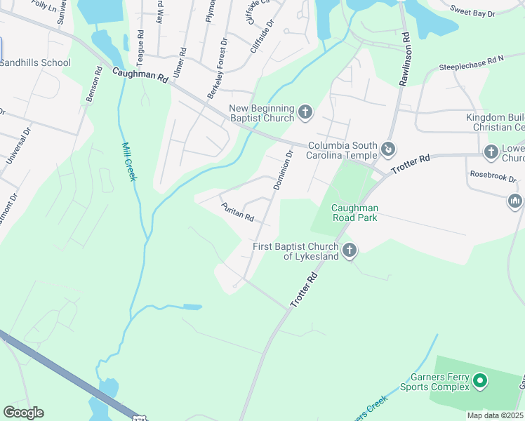 map of restaurants, bars, coffee shops, grocery stores, and more near 1804 Dominion Drive in Columbia