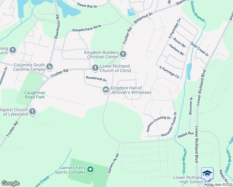map of restaurants, bars, coffee shops, grocery stores, and more near 106 Myers Creek Drive in Hopkins