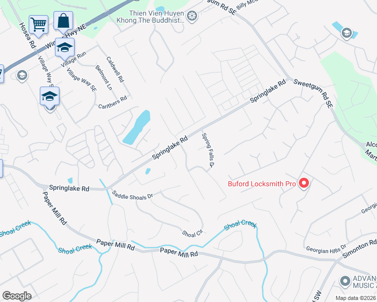 map of restaurants, bars, coffee shops, grocery stores, and more near 320 Ashland Manor Drive in Lawrenceville