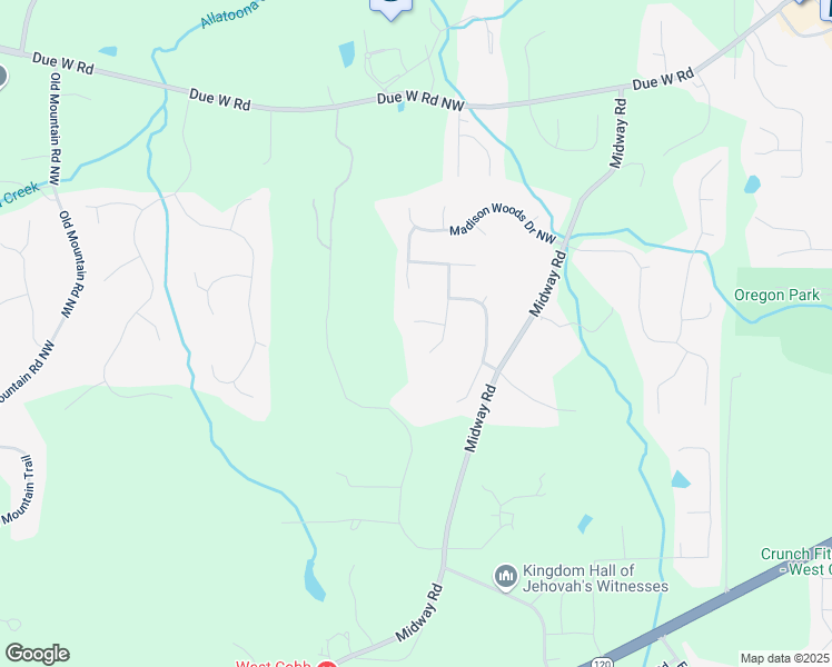 map of restaurants, bars, coffee shops, grocery stores, and more near 4609 McTyre Way in Marietta