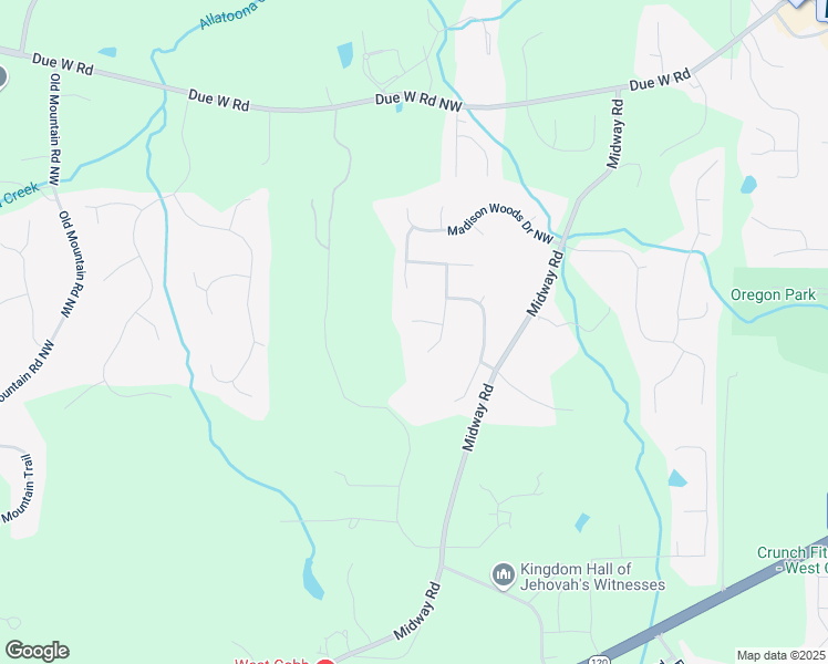 map of restaurants, bars, coffee shops, grocery stores, and more near 4609 McTyre Way in Marietta