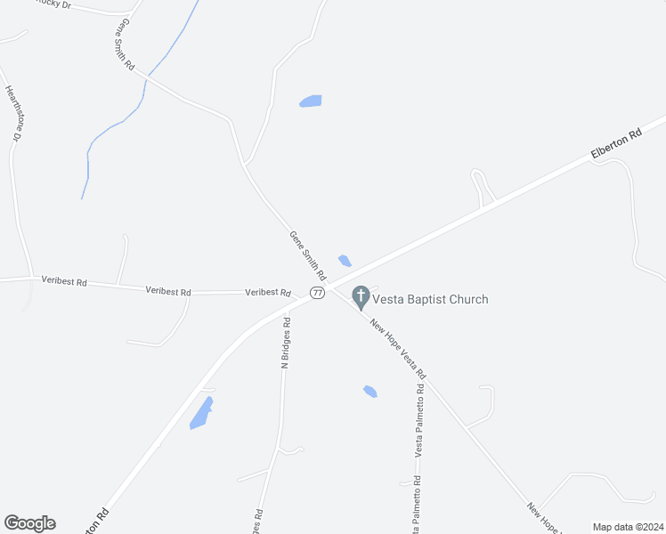 map of restaurants, bars, coffee shops, grocery stores, and more near 2715 Elberton Road in Carlton