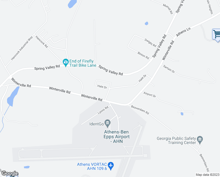 map of restaurants, bars, coffee shops, grocery stores, and more near 1 Hale Drive in Athens