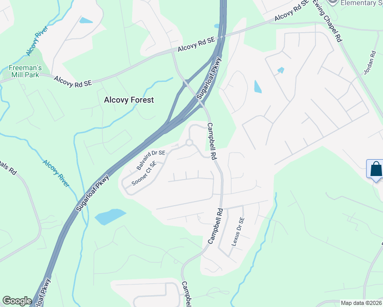 map of restaurants, bars, coffee shops, grocery stores, and more near 1746 Hedington Court Southeast in Lawrenceville