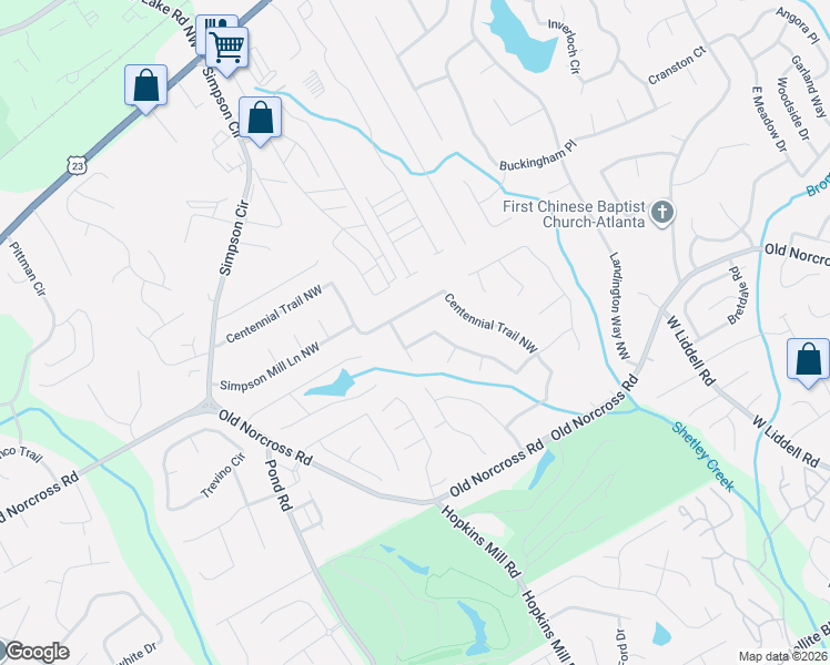 map of restaurants, bars, coffee shops, grocery stores, and more near 2568 Scalpem Court in Duluth