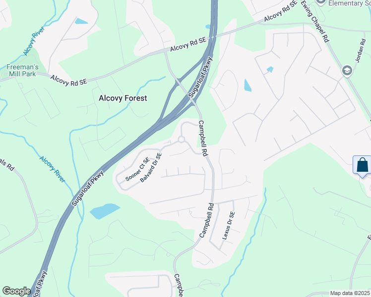 map of restaurants, bars, coffee shops, grocery stores, and more near 1756 Hedington Court Southeast in Lawrenceville