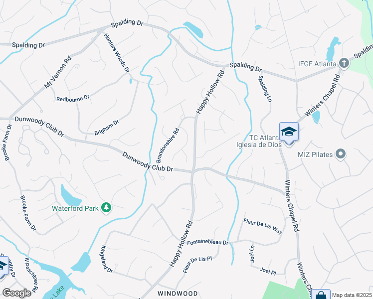 map of restaurants, bars, coffee shops, grocery stores, and more near 300 Morganshire Place in Atlanta